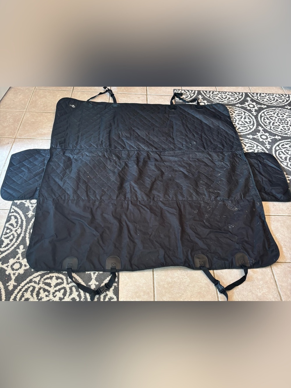 Active Pets Black Dog Car Hammock Backseat Cover - 53x56, Excellent Condition